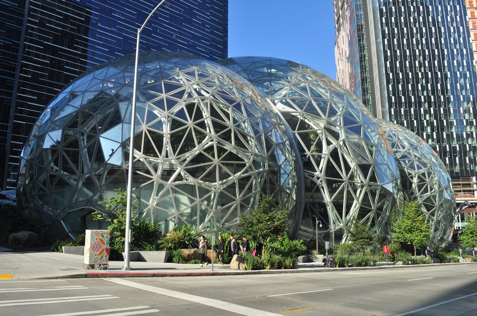 The Amazon Spheres at the company's headquarters campus in Seattle.