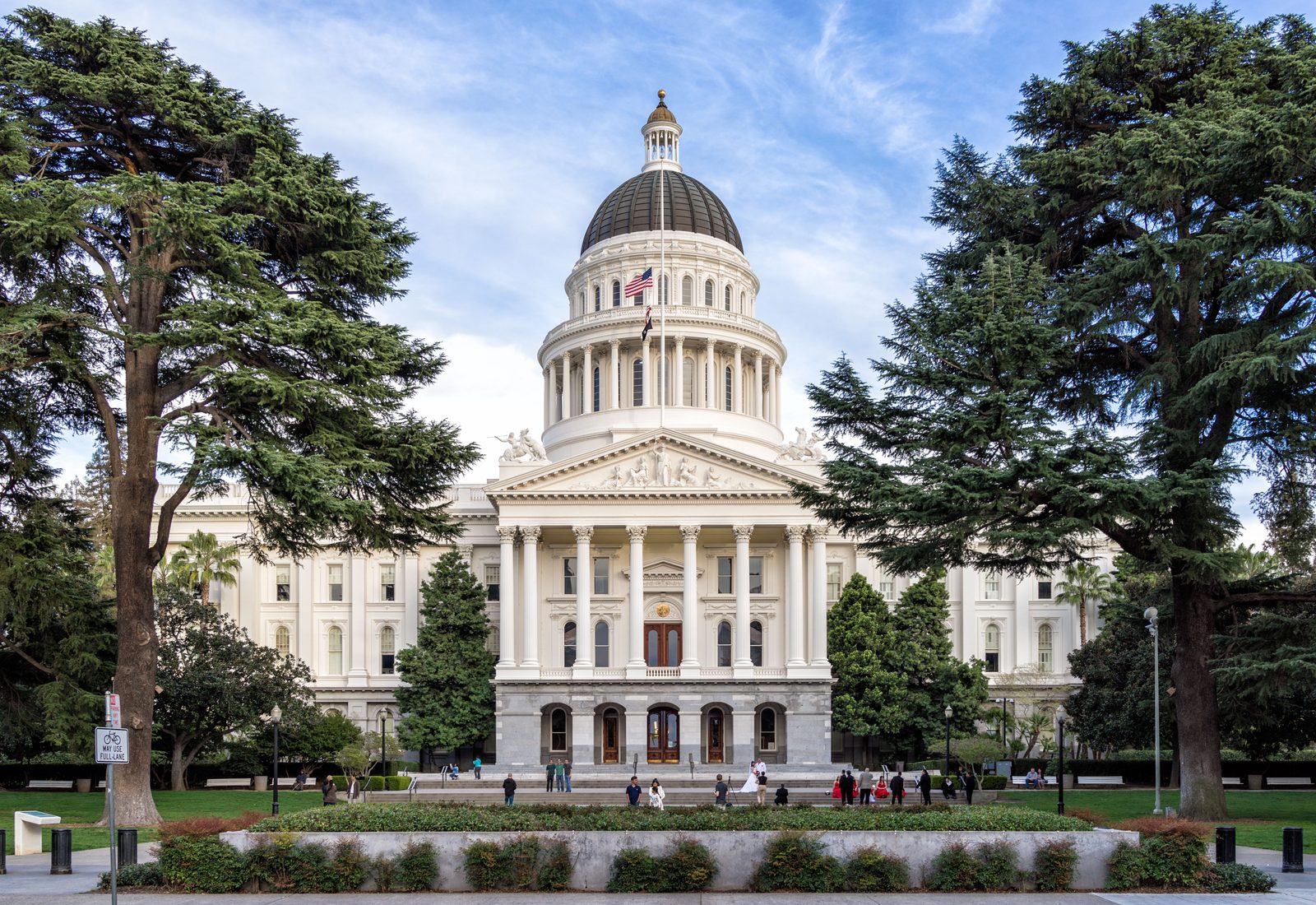 The California State Capitol building in Sacramento.