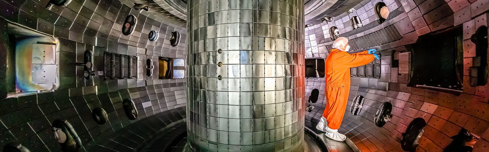 Interior of a tokamak vacuum chamber, the environment a breeding blanket must line and survive.
