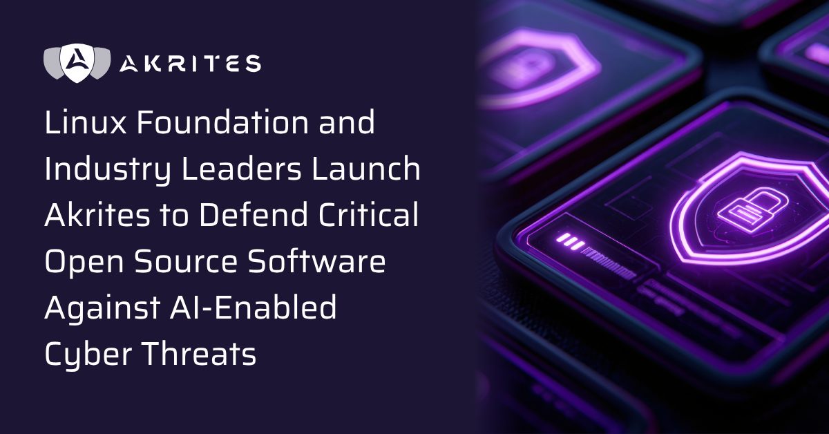 The Project Akrites launch card from the Linux Foundation.