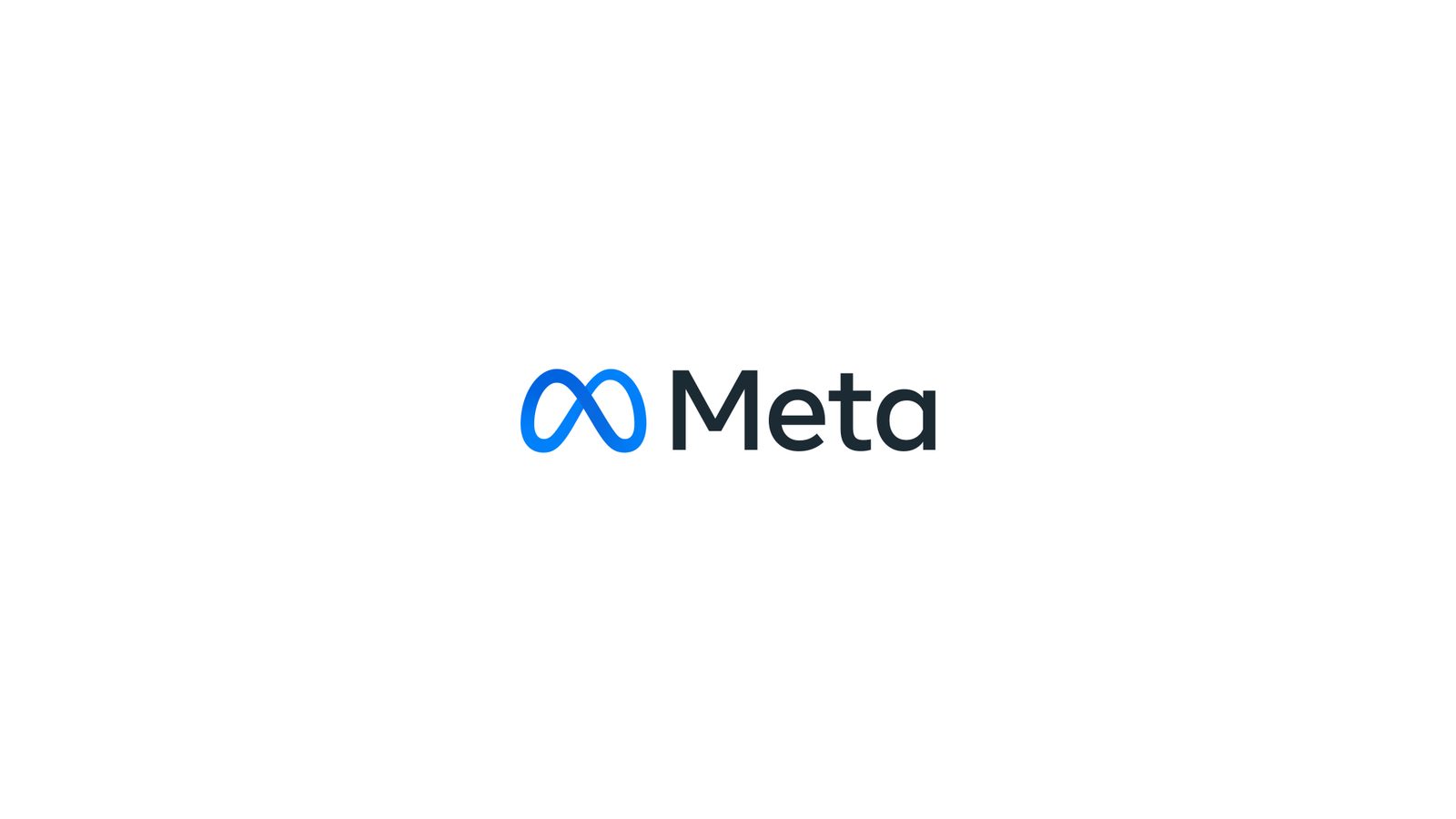 Meta logo on the company's corporate newsroom artwork