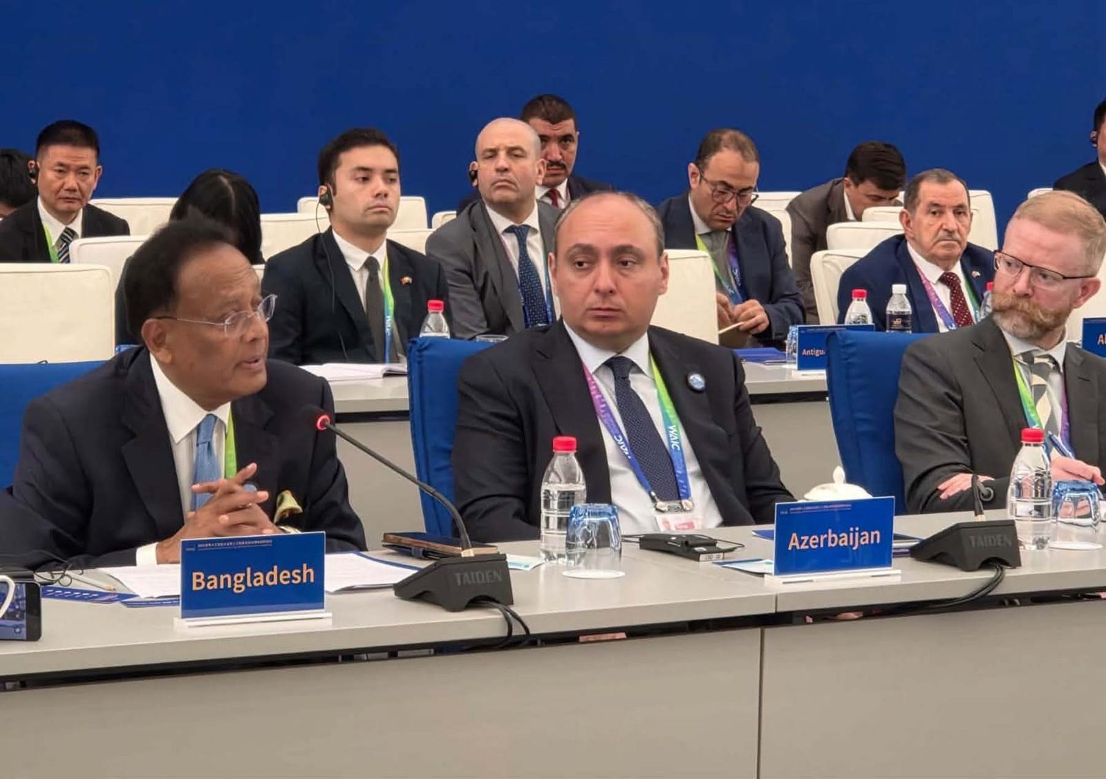 Delegates at the high-level meeting on global governance of artificial intelligence during the World Artificial Intelligence Conference in Shanghai, 18 July 2026
